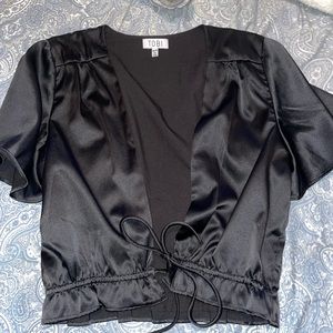 Tobi cute black silk top